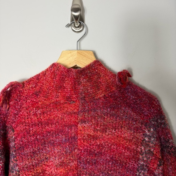 Anthropologie Sleeping on Snow Wool Fringe Cocoon Shawl Boucle XS *o - Picture 9 of 12